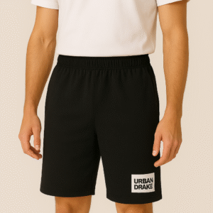 Urban Drake Men’s Black Casual Shorts